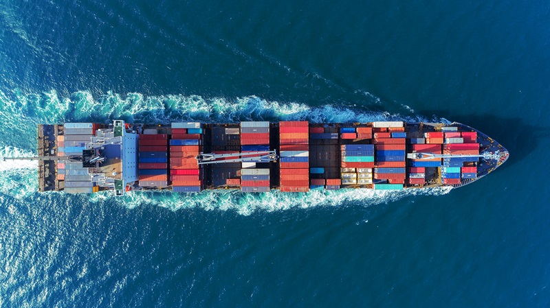 Freight tanker in ocean Freight tanker in ocean