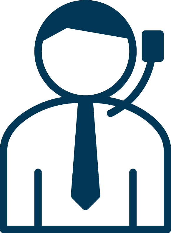 person with headset icon